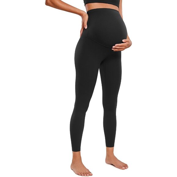 Womens Butterluxe Maternity Leggings Over The Belly 25" - Buttery Soft Workout A - Picture 1 of 8